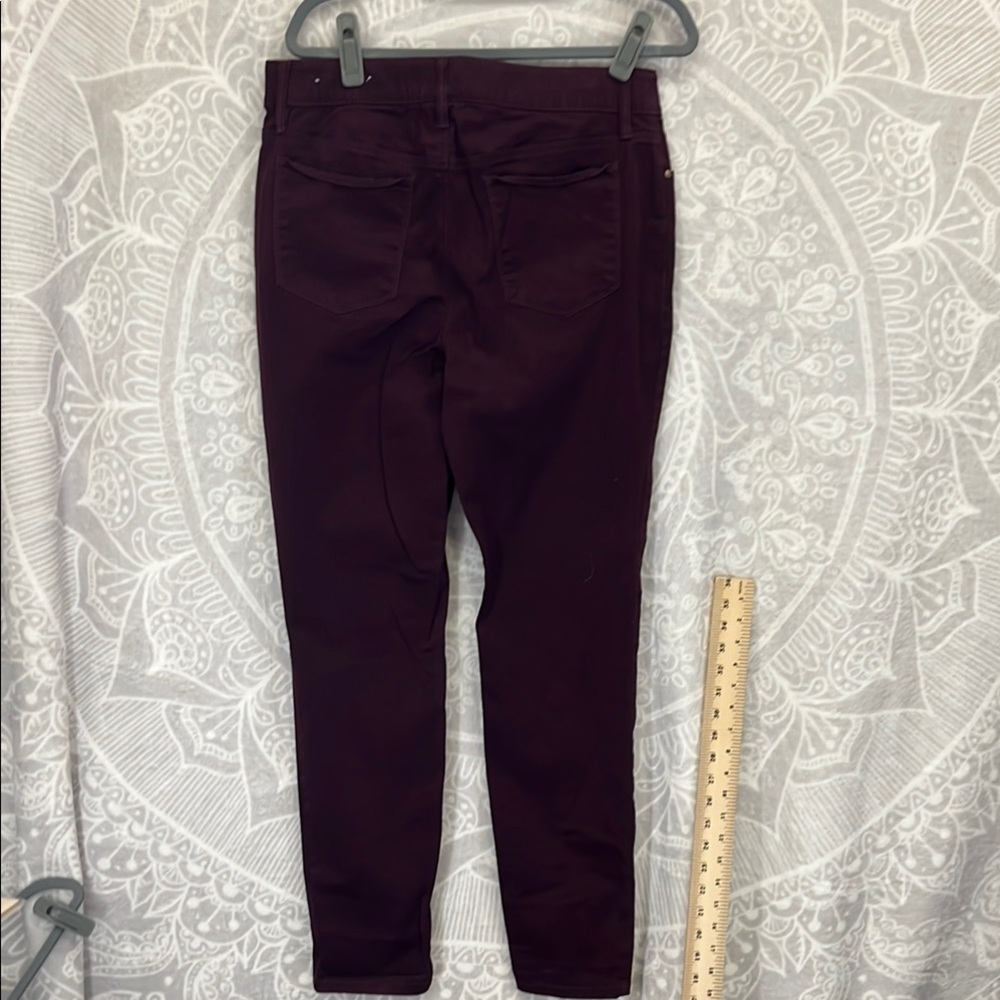 Chico's Dark Burgundy Straight Leg Pants Size 1.5R M 10 - Picture 3 of 10